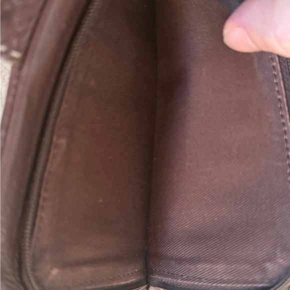 VTG FOSSIL Genuine Leather Wallet Brown BiFold w/ Snap & Zip - Picture 7 of 11